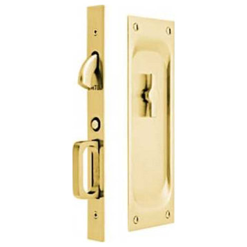 Emtek 2105-138 7-1/2 Inch Solid Brass Privacy Mortise Pocket Door - Brass