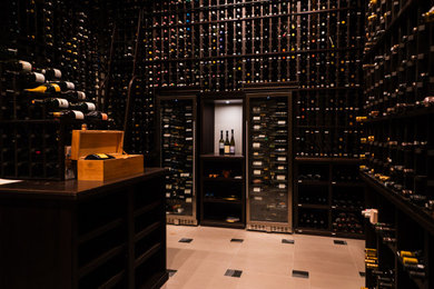 Example of a classic wine cellar design in Atlanta