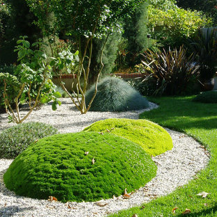 Eklektischer Garten hinter dem Haus in Los Angeles