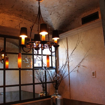 Dramatic Old World Powder Room