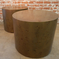 Sculpted Steel End Tables - Coffee And Accent Tables