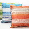 Sedona Stripes Orange Throw Pillow 20x20, with Polyfill Insert