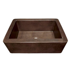 Native Trails 33" Farmhouse Copper Apron Front Kitchen Sink - Kitchen Sinks