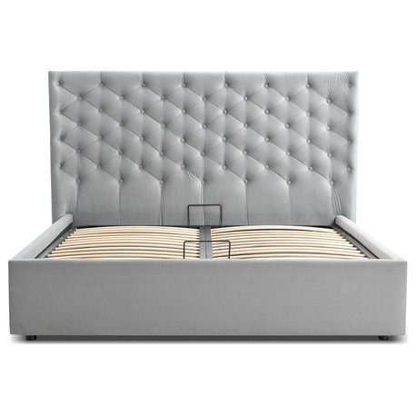 Casabianca Home Parker Queen Size Bed With Gray Finish CB-A100QGRY