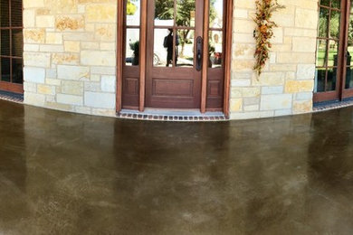 outdoor front porch polished and stained