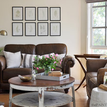 decorating around brown couches