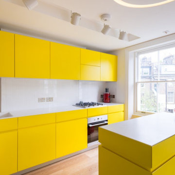 Canary Yellow Kitchen in Primrose Hill, London