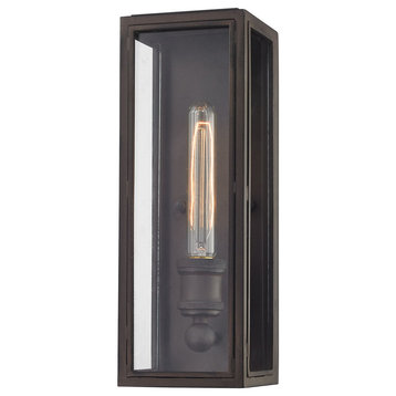 Chase Brook 1 Light Wall Sconce, Clay Iron, 5x5x14