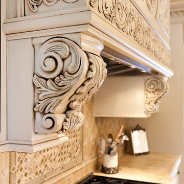 Traditional Two-tone Hand Carved Kitchen