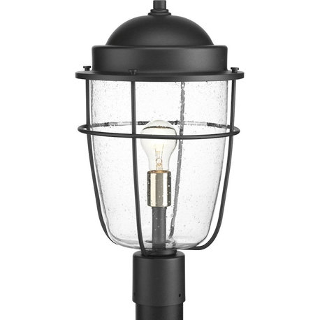 Progress Lighting Holcombe Post Lantern, Black, P540025-031