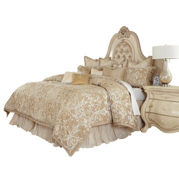 Luxembourg 13-Piece King Comforter Set - Creme