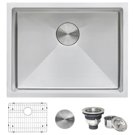 Ruvati RVH7121 21" Tight Radius 16 Gauge Stainless Steel Bar Prep Kitchen Sink