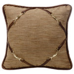 Paseo Road by HiEnd Accents - Pillow With Buckle Corners, 18x18 - Wash Instructions: Dry Clean Recommended