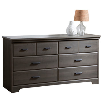 South Shore Versa 6-Drawer Double Dresser, Gray Maple