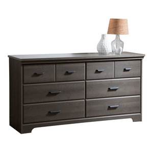 Urban 6 Drawer Double Dresser Maple Chestnut Transitional