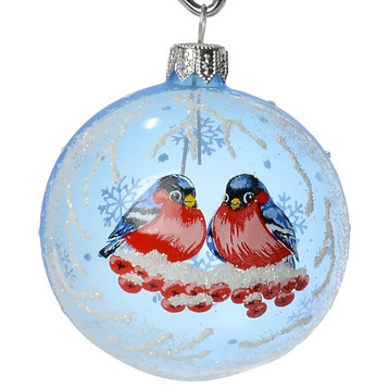 inchBullfinchesinch Christmas Ball Ornament (Light Blue)