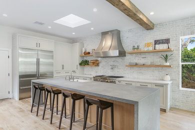 Inspiration for a transitional kitchen remodel in Orange County