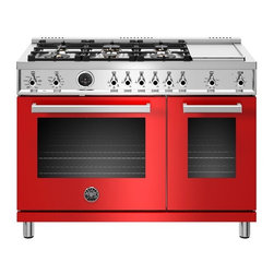 Professional Series 48 inch Dual Fuel Range, 6 Brass Burners and Griddle - Gas Ranges And Electric Ranges