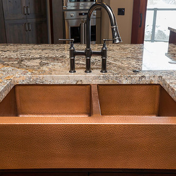 Rustic Lodge Style Kitchen in Runnells, Iowa