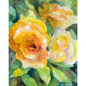 "Yellow Roses Garden" Canvas Art, 16"x24"
