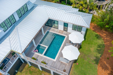 Example of a beach style pool design in Charleston