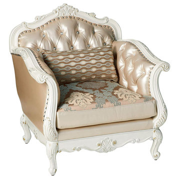 Rose Gold Chair with Nail Head Trim