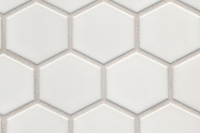 Mono Hexagonal White Mosaic Gloss