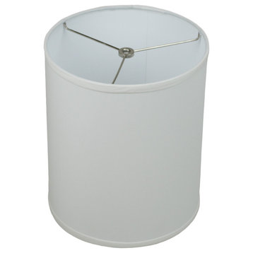 Fenchel Shades 10"x10"x12" Spider Attachment Drum Lamp Shade, Linen White