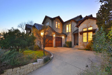 Transitional exterior home photo in Austin