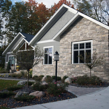 Bismarck Real Thin Stone Veneer Exterior Accent Wall