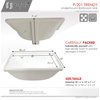 STYLISH 18" Rectangular Undermount Ceramic Ceramic Bathroom Sink With 2 Finishes