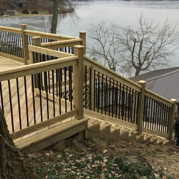 Observation Deck with Custom Bar at Corey Lake
