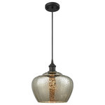 Innovations Lighting - 1-Light Large Fenton 11" Mini Pendant, Oil Rubbed Bronze, Glass: Mercury - A truly dynamic fixture, the Ballston fits seamlessly amidst most decor styles. Its sleek design and vast offering of finishes and shade options makes the Ballston an easy choice for all homes.