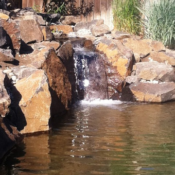 Noel and Nancy's Pond Makeover New Falls Flowing