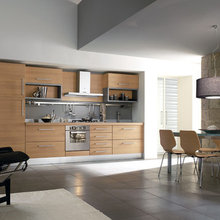 oak modern kitchen