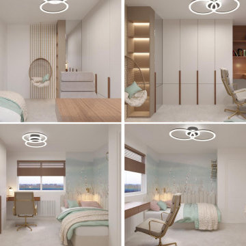 Modern Girls Bedroom Design in Ruislip