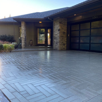 New Western Paver Design Belgard Paver Driveway -Portland, OR
