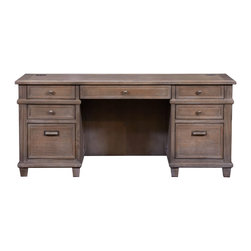 Carson Double Pedestal Desk - Desks And Hutches