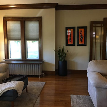 1920s Bungalow Living Room gets Transitional Update