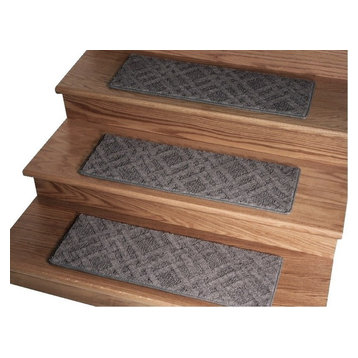 Dog Assist Carpet Stair Treads 9"x27" Interweave Classic Image, Set Of 13