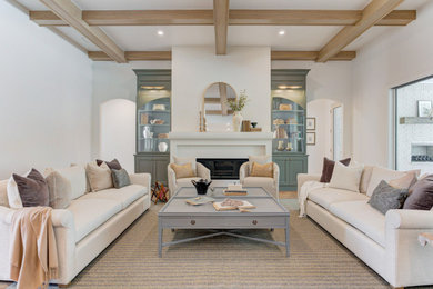 Living room - french country living room idea in Oklahoma City