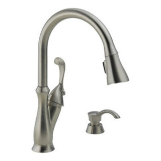Delta 19950-SSSD-DST Arabella Single Handle Pulldown Kitchen Faucet, 24 ...