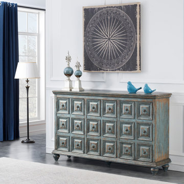 Bell Apothecary Style Three Door Credenza