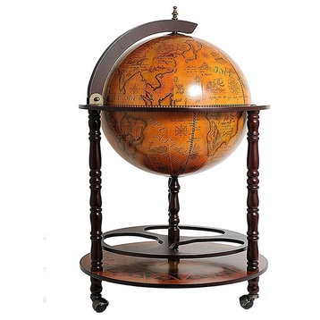 Old Modern Handicrafts NG001 Globe Drink Cabinet 17 3/4 Inches
