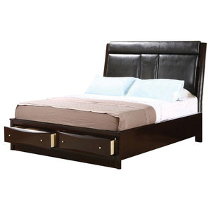 Prepac Espresso Tall Full Captain S Platform Storage Bed With 12