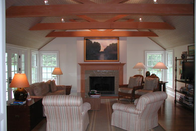 Inspiration for an eclectic family room remodel in New York