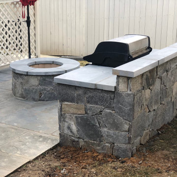 Stone Fire Pit and Grill in Bethesda MD