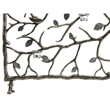Bird & Branch Candle Holder Firescreen 37 Inches Wide