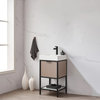 Marcilla Bath Vanity, Stone Sink Top, Almond Coffee, 18", No Mirror