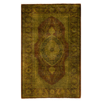 Fine Vibrance, One-of-a-Kind Hand-Knotted Area Rug Gold, 2' 8" x 4' 3"